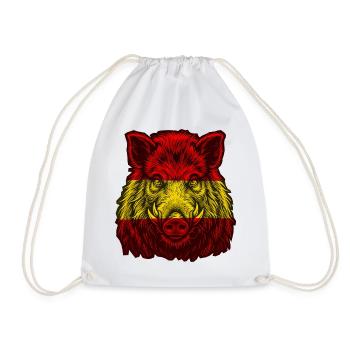 Sanglier Drapeau espagnol espagnol - Sac de sport léger - blanc - Devant