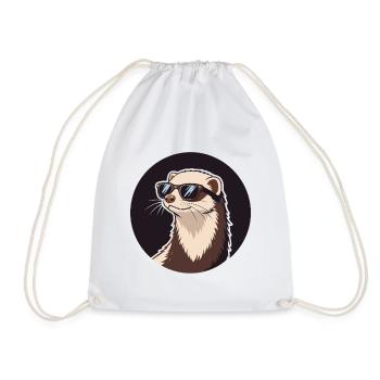 Furet Cool - Badge & Lunettes de Soleil - Sac de sport léger - blanc - Devant