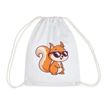 Écureuil chic lunettes soleil - Sac de sport léger - blanc - Devant