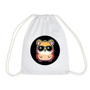 Hamster fashion lunettes soleil - Sac de sport léger - blanc - Devant