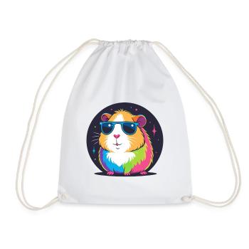 Hamster arc-en-ciel lunettes de soleil - Sac de sport léger - blanc - Devant