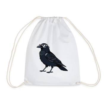 Corbeau chic lunettes blanches - Sac de sport léger - blanc - Devant