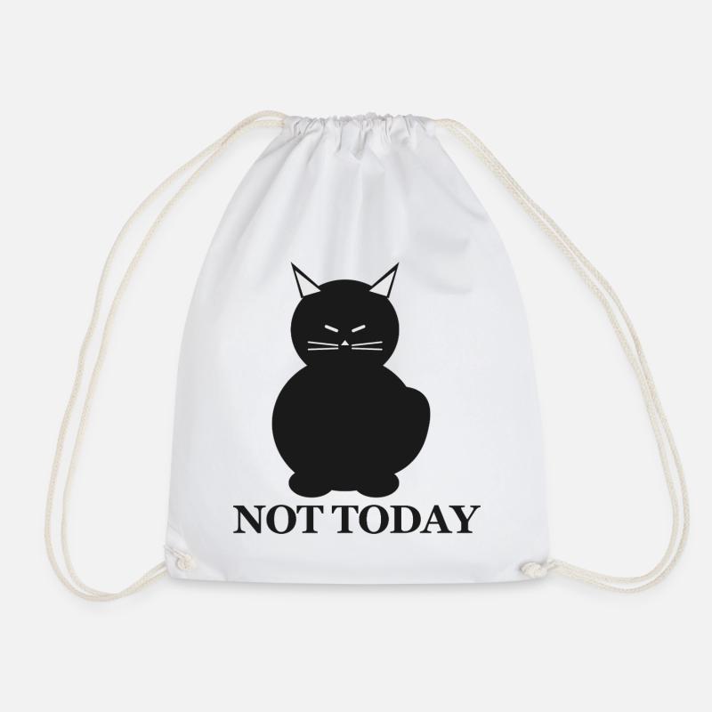 Nicht heute Katzen-Silhouette - Turnbeutel - Weiß