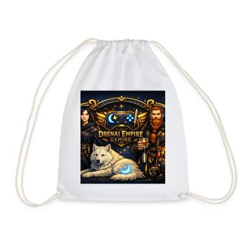 Gaming Banner Tee - Drawstring Bag - white - Front