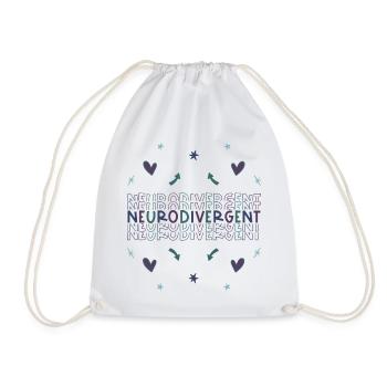 Neurodivergent - Autism Adhd Autismus Adhs - Drawstring Bag - white - Front