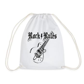 Rock7Rules Conception de la guitare - Sac de sport léger - blanc - Devant