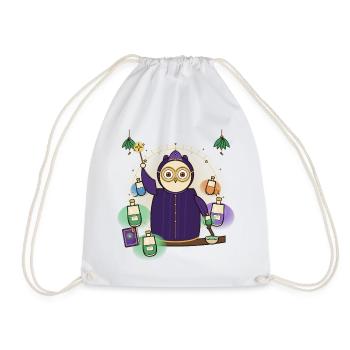 Hibou Magique au Manteau Violet - Sac de sport léger - blanc - Devant