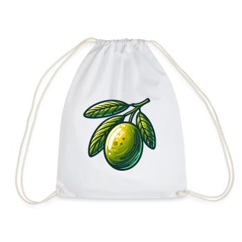 Olive dorée sur branche — motif fruitier - Sac de sport léger - blanc - Devant