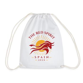 Red Spirit Spain 2026 Sun Horse - Drawstring Bag - white - Front