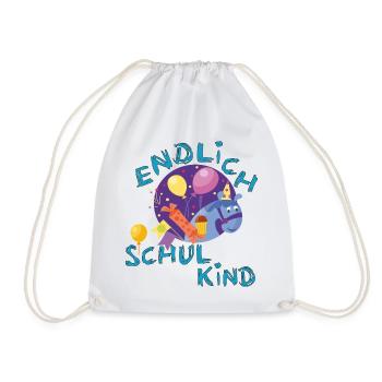 Endlich Schulkind  - Turnbeutel - Weiß - Vorne