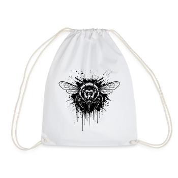 Guêpe Trash Polka – Wespen-Tattoo-Kunst - Turnbeutel - Weiß - Vorne