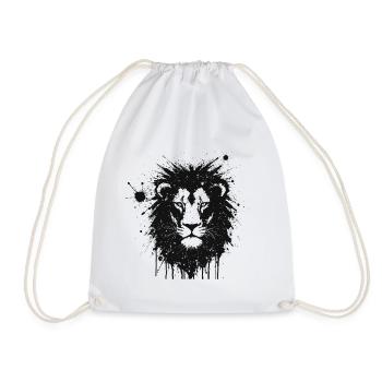 Lion éclaboussures artistiques - Sac de sport léger - blanc - Devant