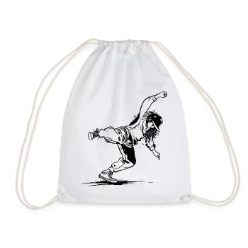 Breakdancers - Drawstring Bag - white - Front