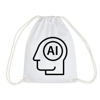 Ai, Artificial Intelligence, AI Technology - Drawstring Bag - white - Front