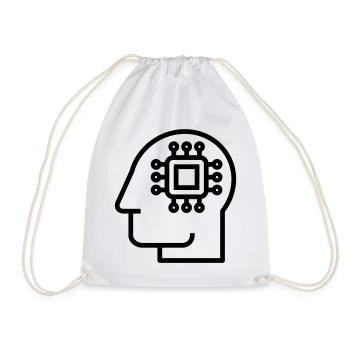 Ai, Artificial Intelligence, AI Technology - Drawstring Bag - white - Front
