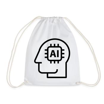 Ai, Artificial Intelligence, AI Technology - Drawstring Bag - white - Front