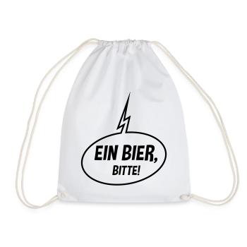 Ein Bier, Bitte! (Sprechblase / Bierchen / Up / B) - Turnbeutel - Weiß - Vorne