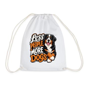 Bernese Mountain Dog - Drawstring Bag - white - Front