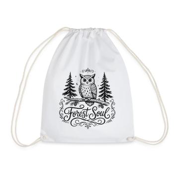 Chouette mystique dans la forêt - Sac de sport léger - blanc - Devant