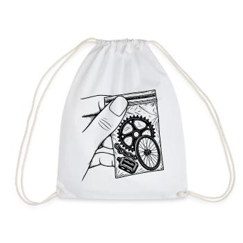 Addiction Cycling Bike – Fixie MTB-Teilebeutel - Turnbeutel - Weiß - Vorne