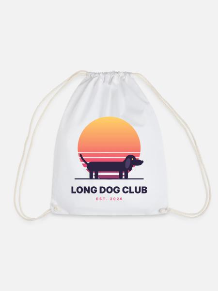 Long Dog Club - Turnbeutel - Weiß