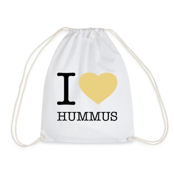 I LOVE HUMMUS - Drawstring Bag - white - Front