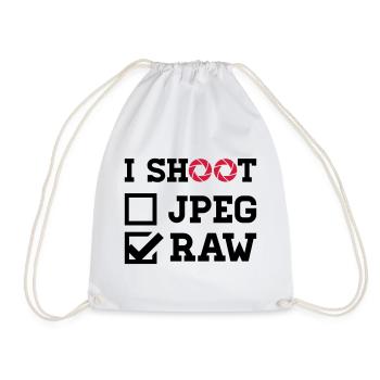 I Shoot – Fotografie Kamera Fotograf - Turnbeutel - Weiß - Vorne