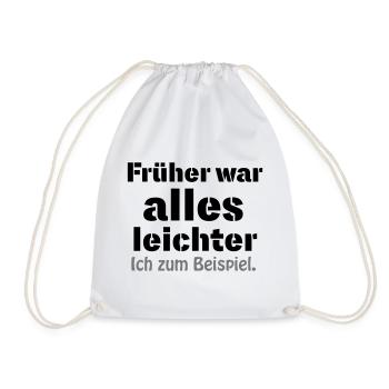 Früher war alles leichter - Turnbeutel - Weiß - Vorne