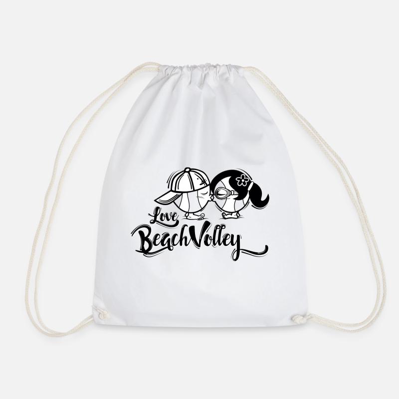 Beach Volley - Drawstring Bag - white