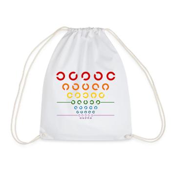 Test de l’œil arc-en-ciel - Sac de sport léger - blanc - Devant
