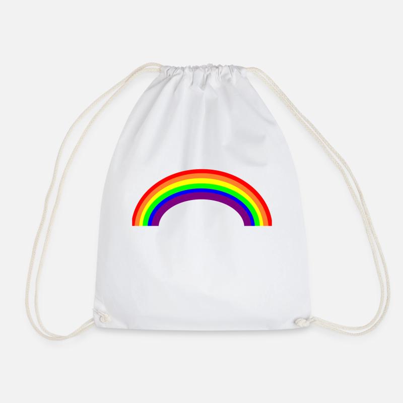 Regenbogen - Turnbeutel - Weiß