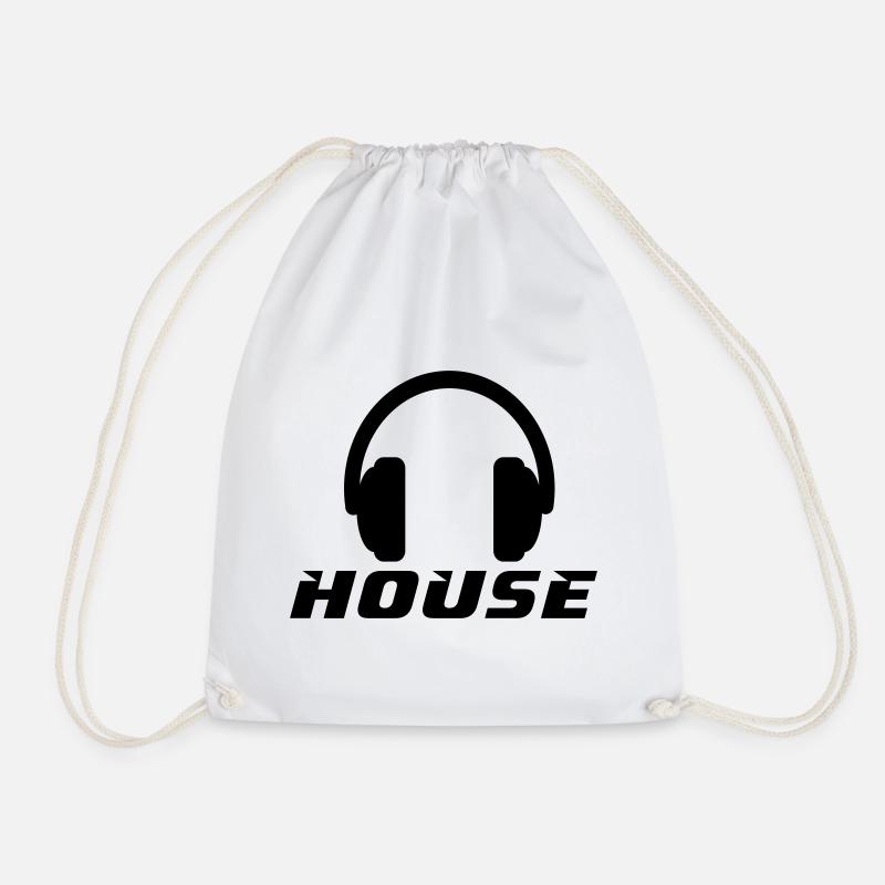 House - Drawstring Bag - white