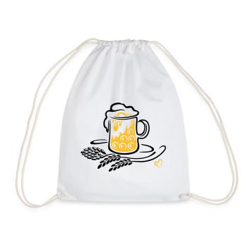 Bière Bière Mug Houblon Blé - Sac de sport léger - blanc - Devant