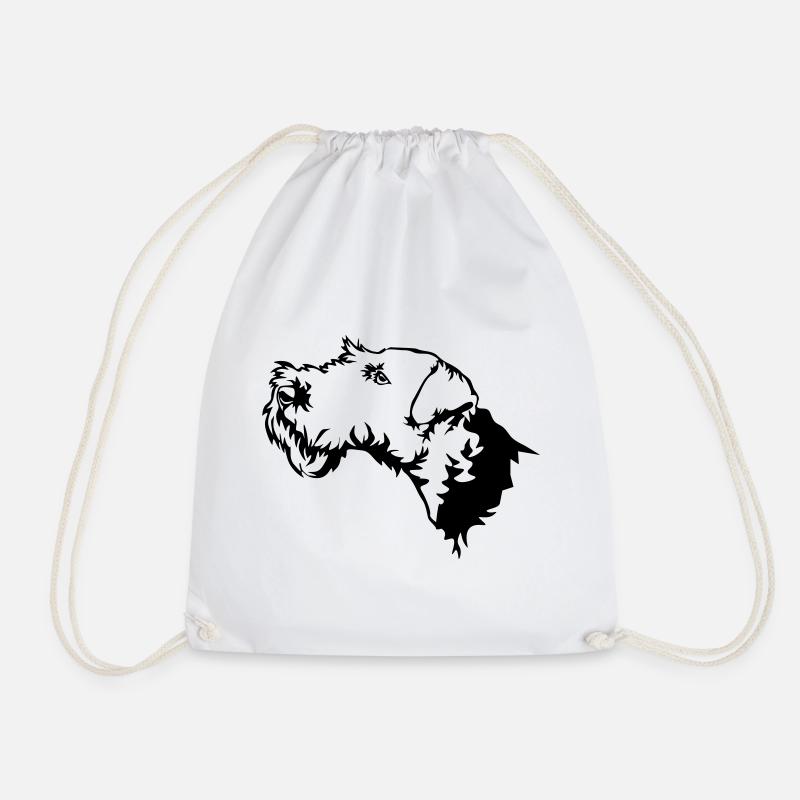 Welsh Terrier - Drawstring Bag - white