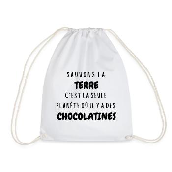 Sauvons La Terre, Chocolatines - Sac de sport léger - blanc - Devant