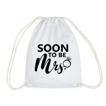 Soon To Be Mrs. Future Bride Bachelorette Party - Drawstring Bag - white - Front