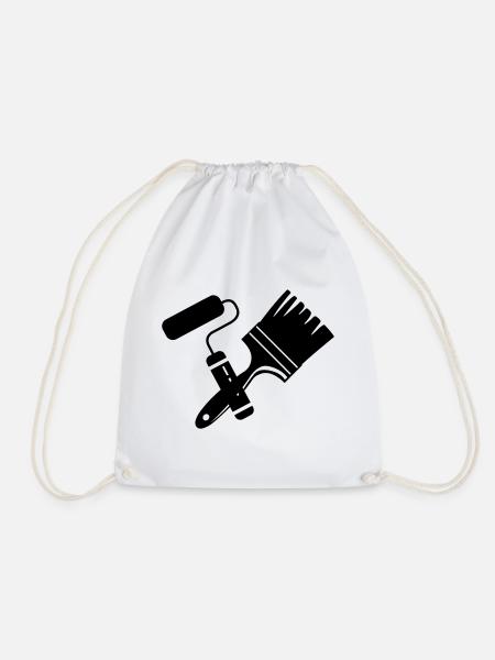 Logo du rouleau et du pinceau de peintre d’outils - Sac de sport léger - blanc