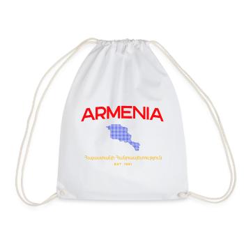 Armenia Map Script Emblem - Turnbeutel - Weiß - Vorne