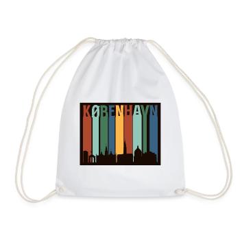 Copenhagen Color Block Skyline - Drawstring Bag - white - Front