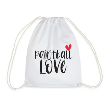 Paintball Paintballer Gotcha Love Geschenk - Turnbeutel - Weiß - Vorne