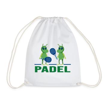 Padel Padel Tennis Paddle Padel tennis player - Drawstring Bag - white - Front