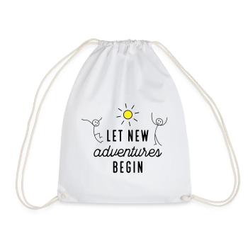 Adventure or new beginning - Drawstring Bag - white - Front