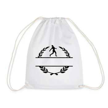 Discus thrower, winner in laurel wreath - Drawstring Bag - white - Front