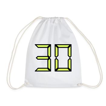30. 30 YEARS. 30TH ANNIVERSARY. 30 YEARS ANNIVERSARY - Drawstring Bag - white - Front