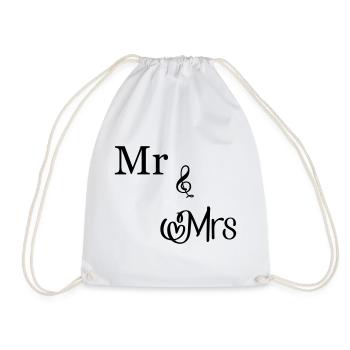 Mr and Mrs - Turnbeutel - Weiß - Vorne