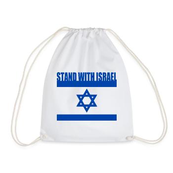 Stand with israel - Drawstring Bag - white - Front