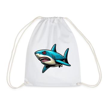 Requin - Sac de sport léger - blanc - Devant