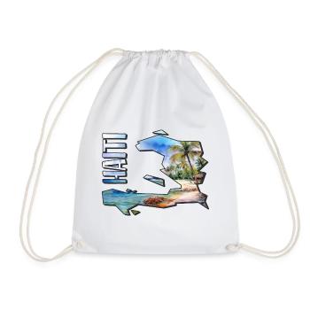 Carte à l’aquarelle Haïti - Sac de sport léger - blanc - Devant