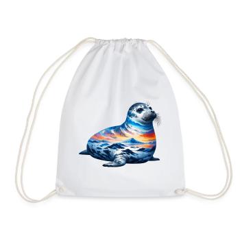 Seal - Drawstring Bag - white - Front