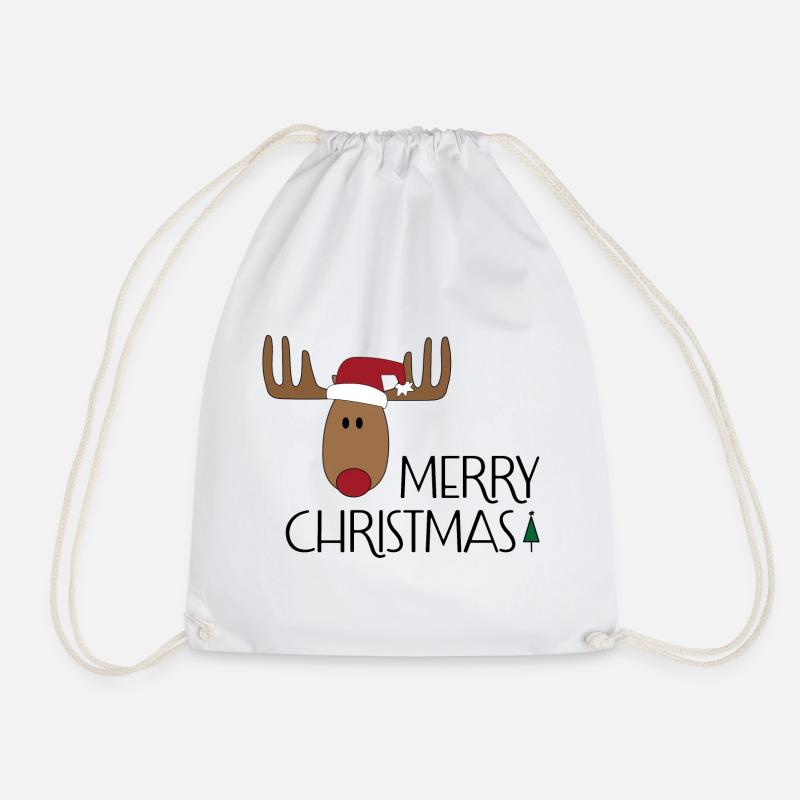 Frohe Weihnachten - Turnbeutel - Weiß